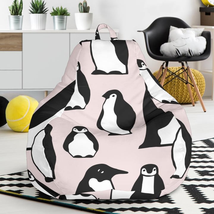 Penguin Print Pattern Bean Bag Cover