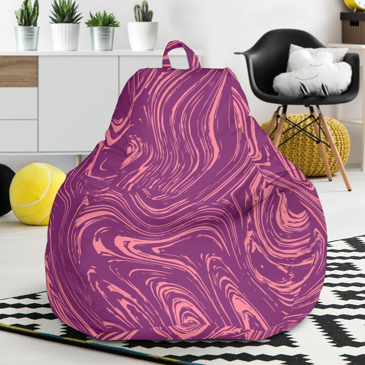 Red Marble Pattern Print Bean Bag Cover