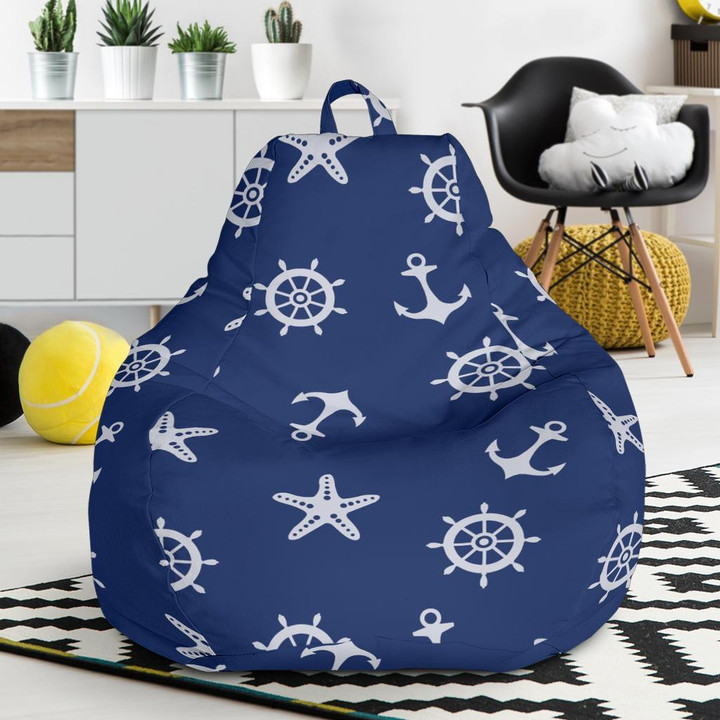 Pattern Print Anchor Nautical Bean Bag Cover