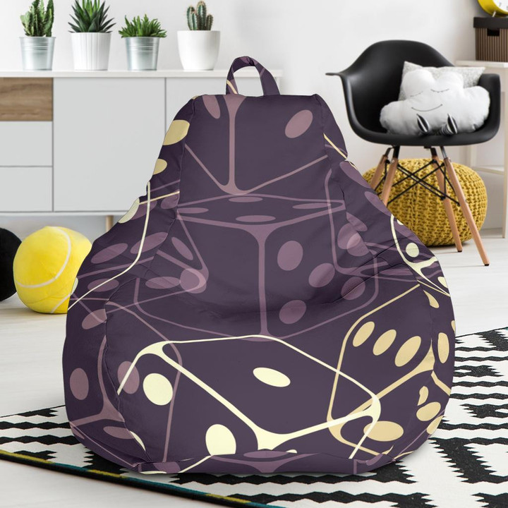 Dice Casino Pattern Print Bean Bag Cover