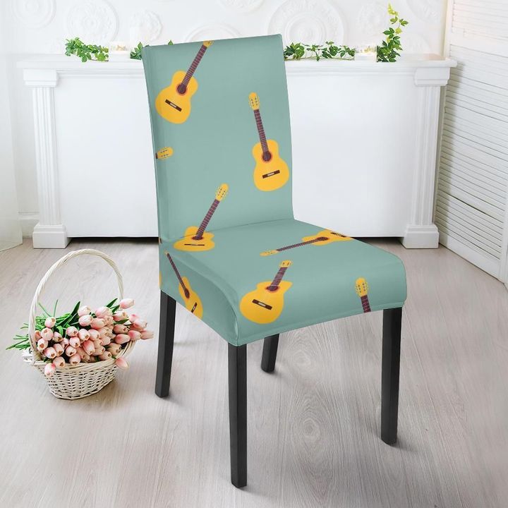 Guitar Print Pattern Chair Cover