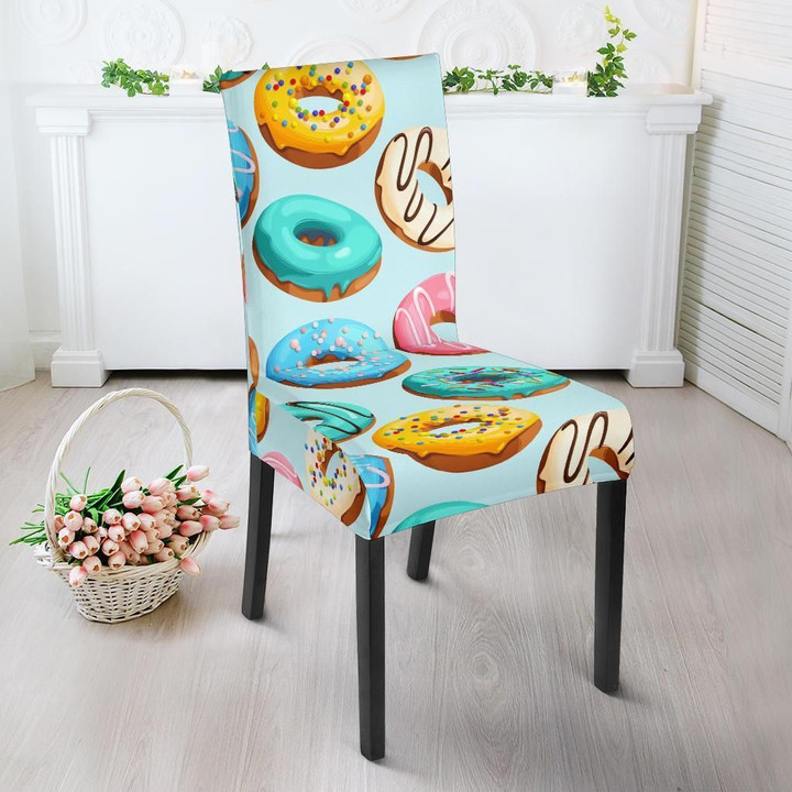 Pattern Print Colorful Donut Chair Cover
