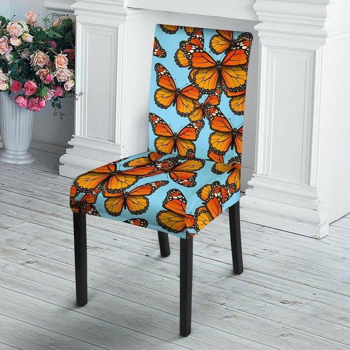 Monarch Butterfly Print Chair Cover