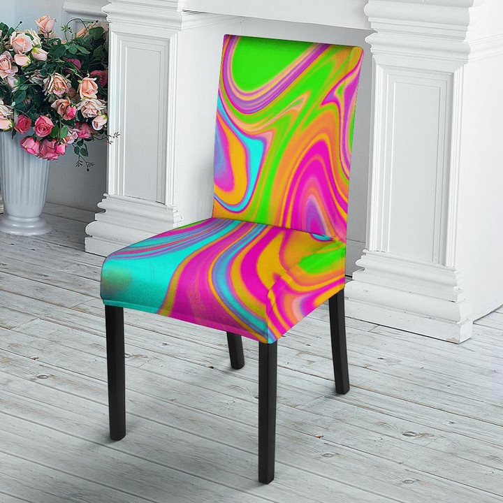 Colorful Abstract Paint Chair Cover