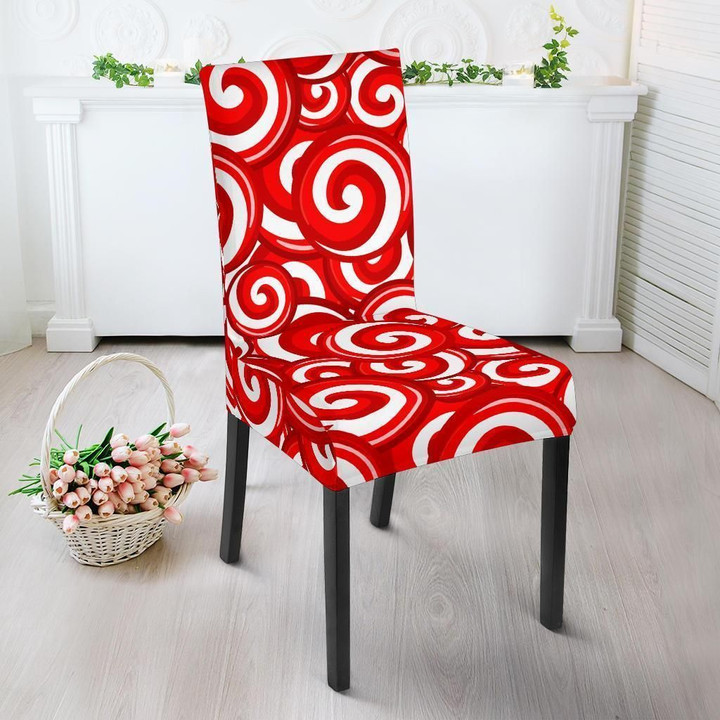 Candy Cane Pattern Print Chair Cover