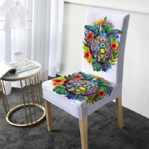 Colorful Tortoise Chair Cover
