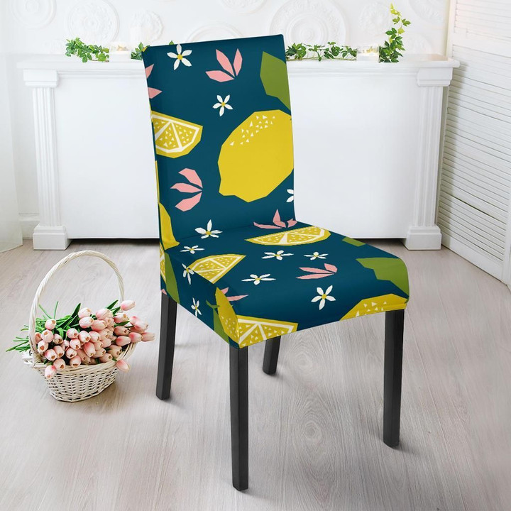 Pattern Print Lemon Chair Cover