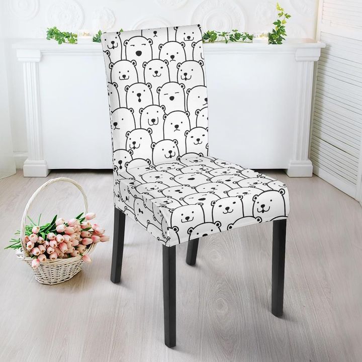 Polar Bear Print Pattern Chair Cover