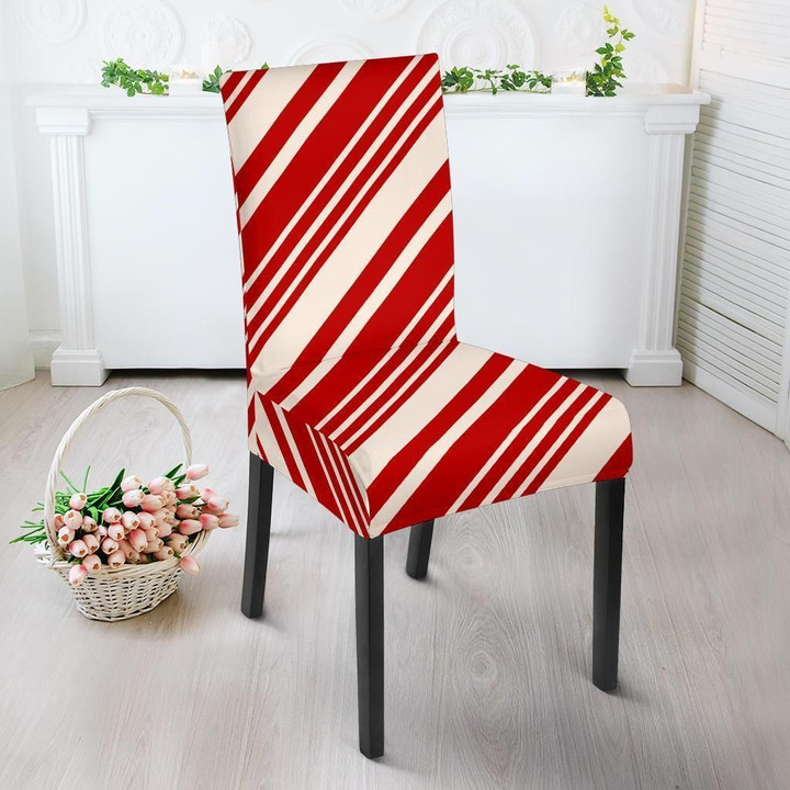Print Pattern Candy Cane Chair Cover