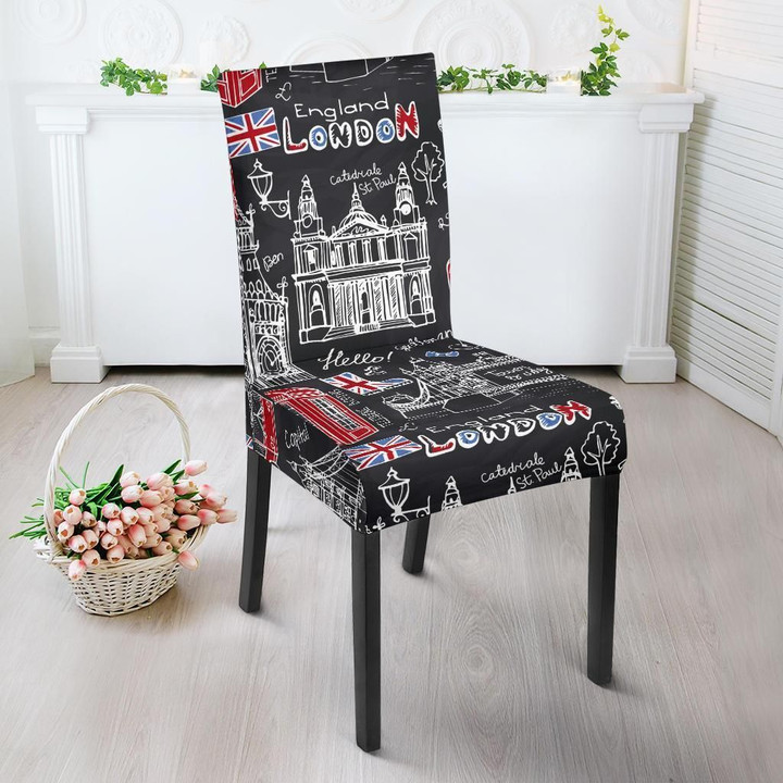 British Pattern Print Chair Cover