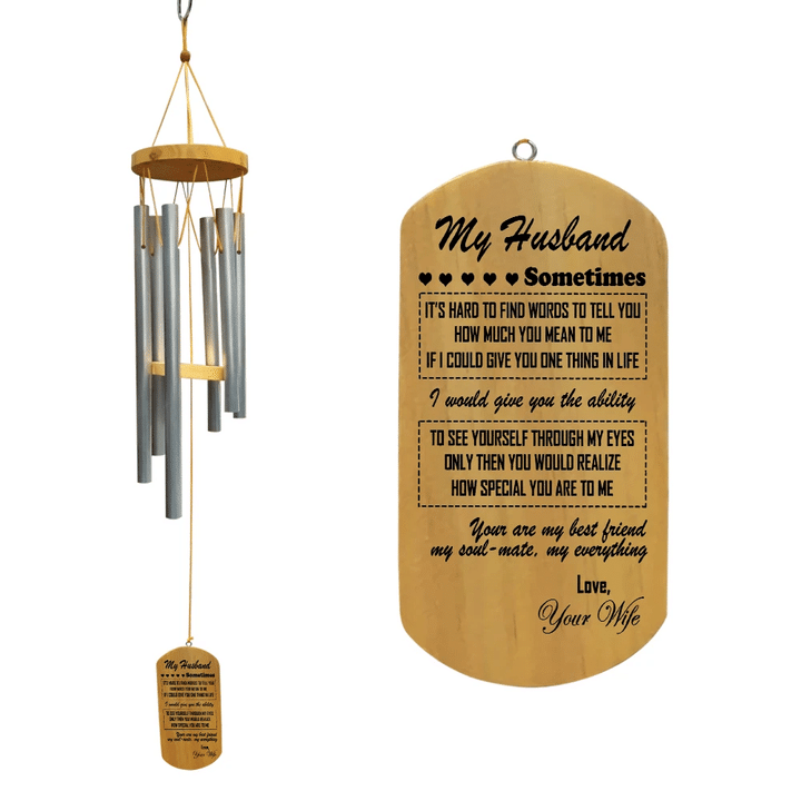 To My Husband You Are My Soulmate My Everything Wind Chimes