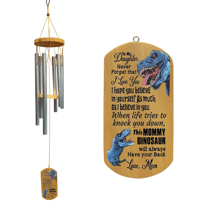 This Mommy Dinosaur Will Always Have Your Back For Daughter Wind Chimes