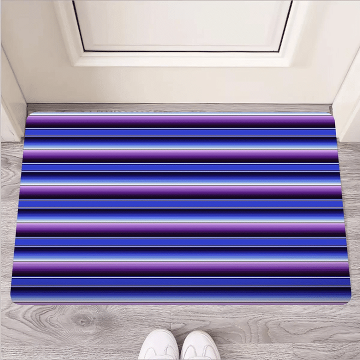 Blue And Purple Mexican Baja Door Mat