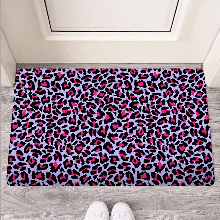 Neon Leopard Door Mat
