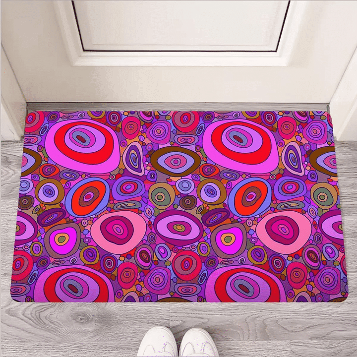 Purple Trippy Hippie Door Mat