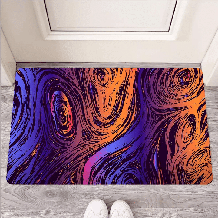 Psychedelic Abstract Door Mat