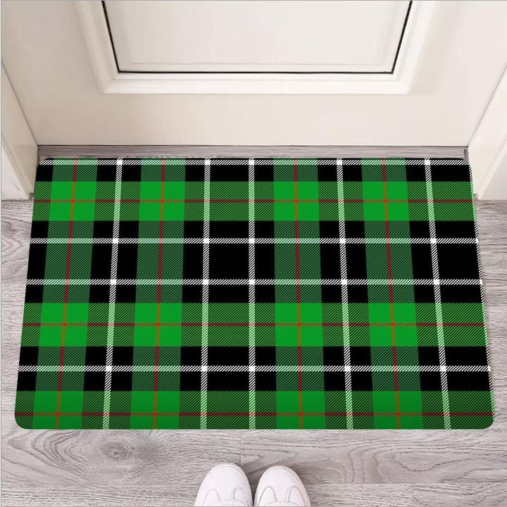 Christmas Tartan Green Plaid Scottish Door Mat