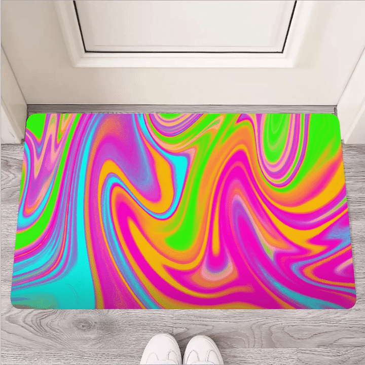 Colorful Abstract Paint Door Mat
