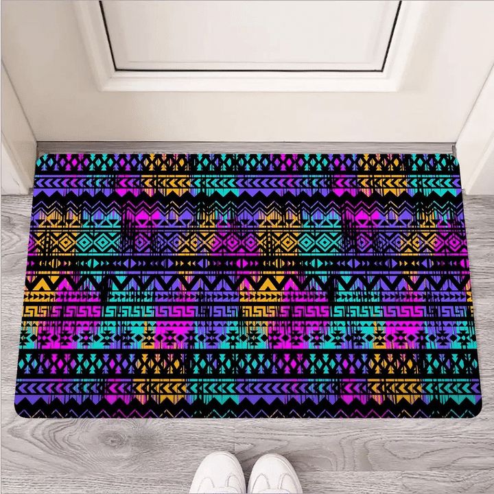 Colorful Native Aztec Geometric Door Mat