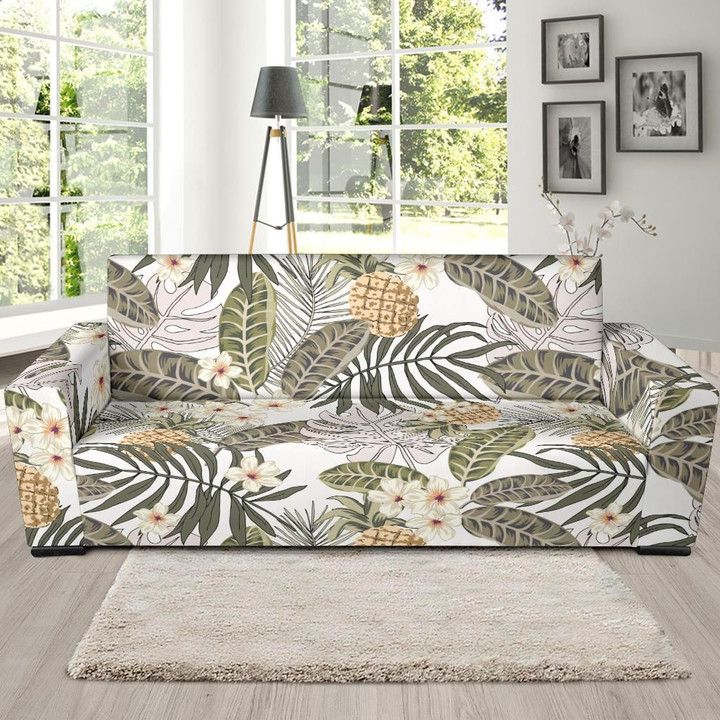 Into Nature Pineapple Leave Flower Design Sofa Cover