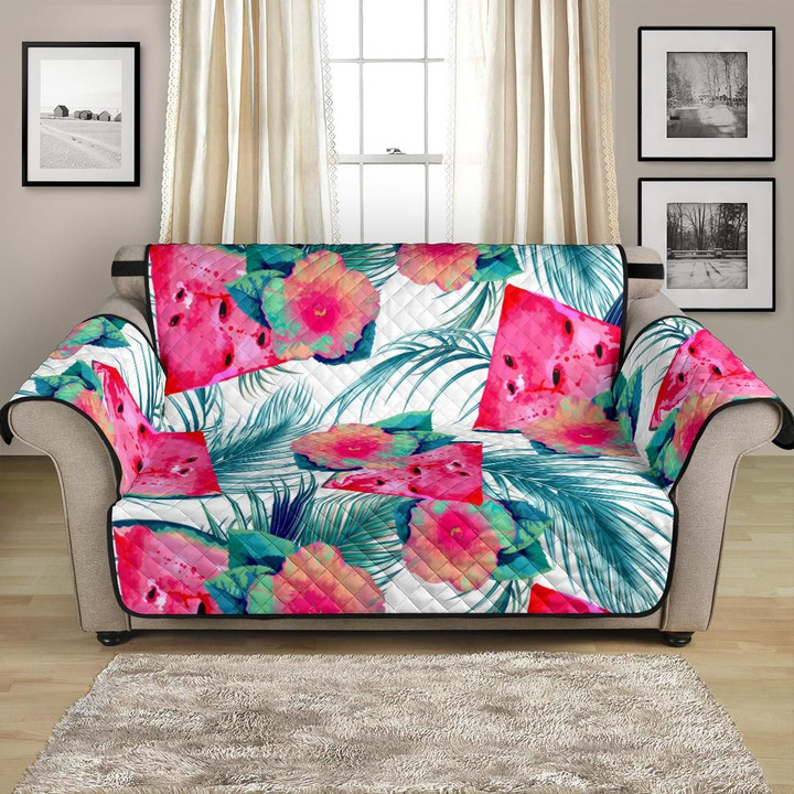 Tropical Watermelon Slices Flower Pattern Sofa Couch Protector Cover