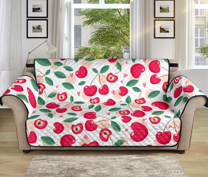 Ripe Fruit Cherry Heart Design Sofa Couch Protector Cover