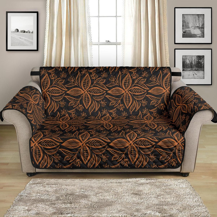 Sienna And Black Cocoa Sofa Couch Protector Cover