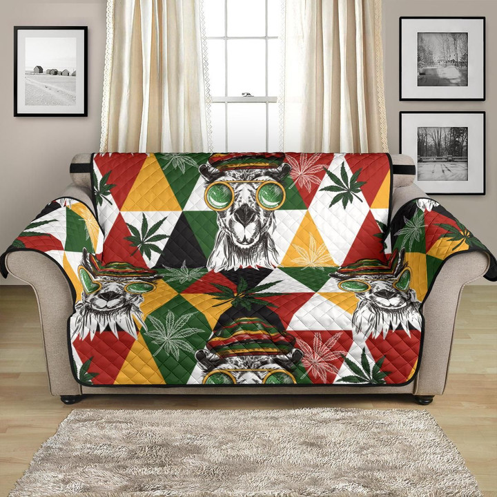Colorful Triangle Cool Camel Leaves Pattern Sofa Couch Protector Cover