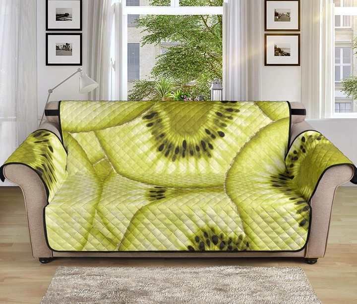 Realistic Sliced Kiwi Sofa Couch Protector Cover