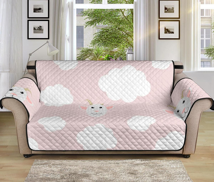 Nice Goat Could Pink Design Sofa Couch Protector Cover