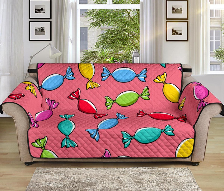 Colorful Wrapped Candy Cartoon Pattern Sofa Couch Protector Cover