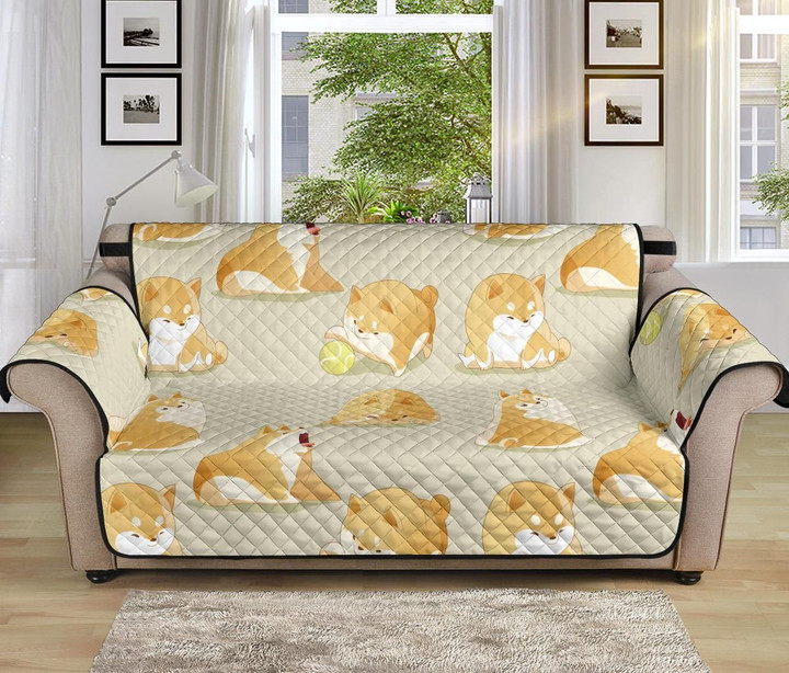 Sofa Couch Protector Cover Cute Fat Shiba Inu Dog