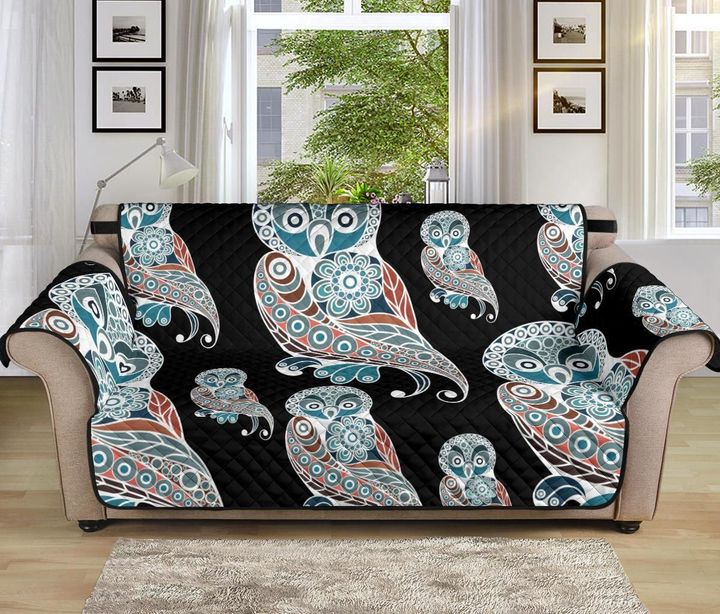 Distinct Beauty Of Owl Tribal Design Sofa Couch Protector Cover