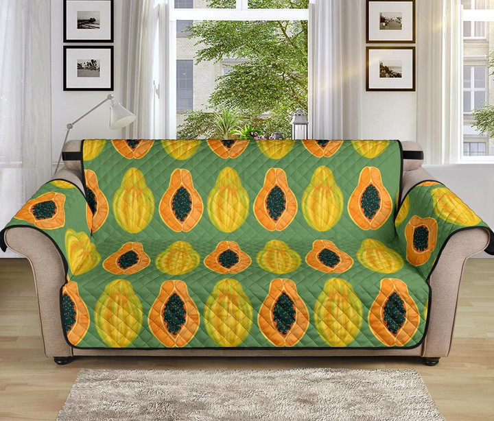Drab Color Style Papaya Design Sofa Couch Protector Cover