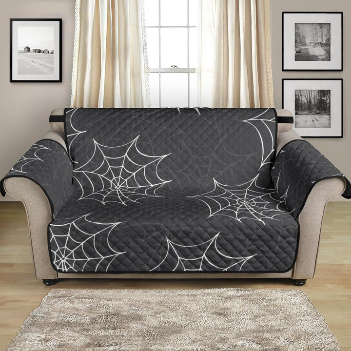 Black Design Cobweb Spider Web Pattern Sofa Couch Protector Cover