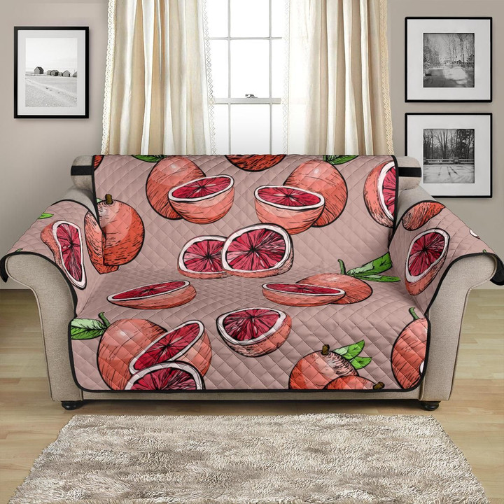 Grapefruit In Half Fruit Themed Pattern Sofa Couch Protector Cover