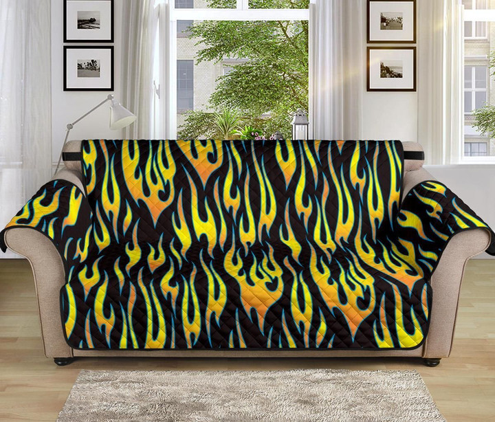 Hot Flame Fire Design Sofa Couch Protector Cover