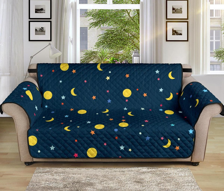 Looking Up To The Moon Star Design Sofa Couch Protector Cover