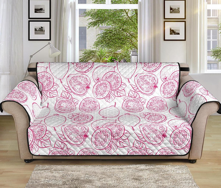 Pink Sketch Guava Sofa Couch Protector Cover
