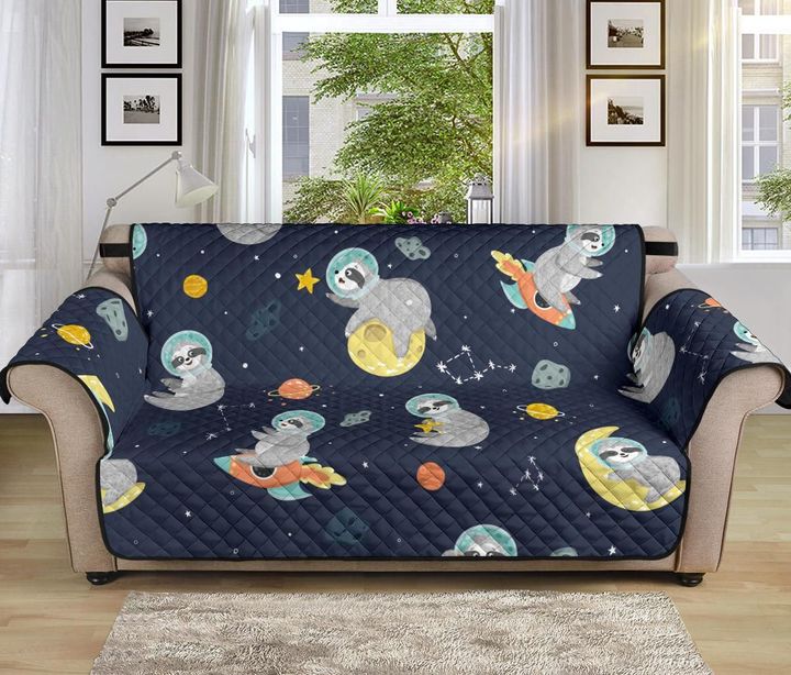 Adorable Sloth Hugging Moon Sofa Couch Protector Cover