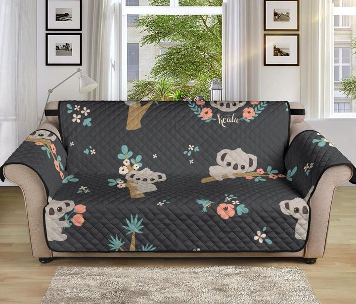 Black Theme Cute Koala Sofa Couch Protector Cover