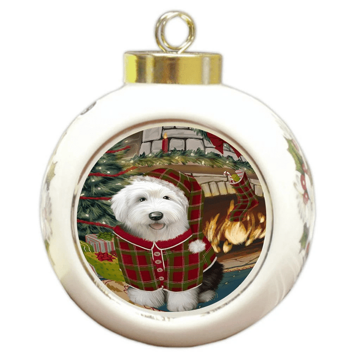 The Stocking Was Hung Old English Sheepdog Ornament
