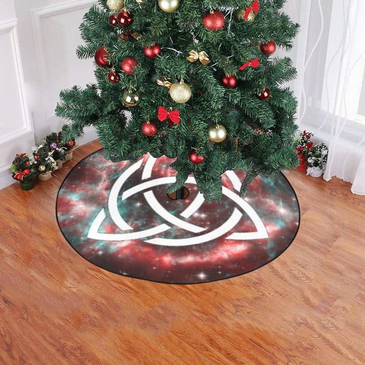 Lovely Design Triquetra Wicca Christmas Tree Skirt