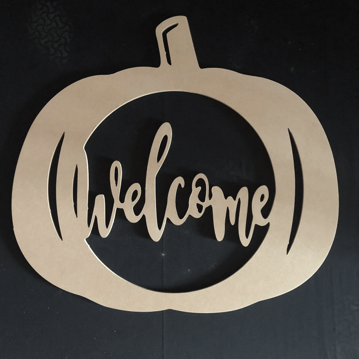 Welcome Pumpkin Classic Wooden Custom Door Sign Home Decor