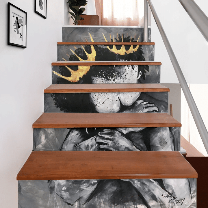 A Couple African Woman Stair Stickers Stair Decals Home Decor