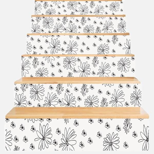 Time Of Spring Flowers Stair Stickers Stair Decals Home Decor