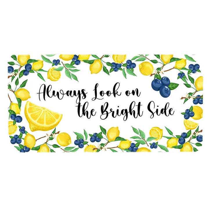 Awesome Wooden Rectangle Door Sign Home Decor Always Look On The Bright Side