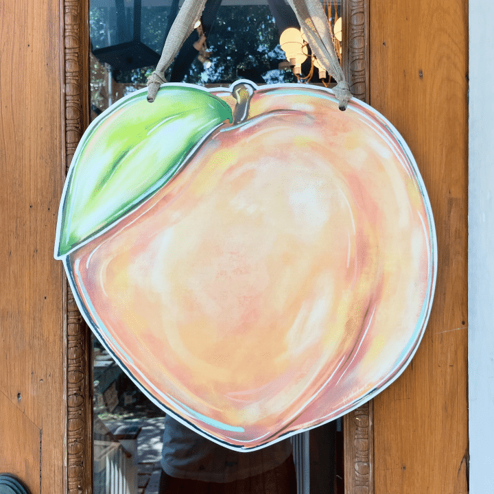 Peach Sweet Fruit Wooden Custom Door Sign Home Decor
