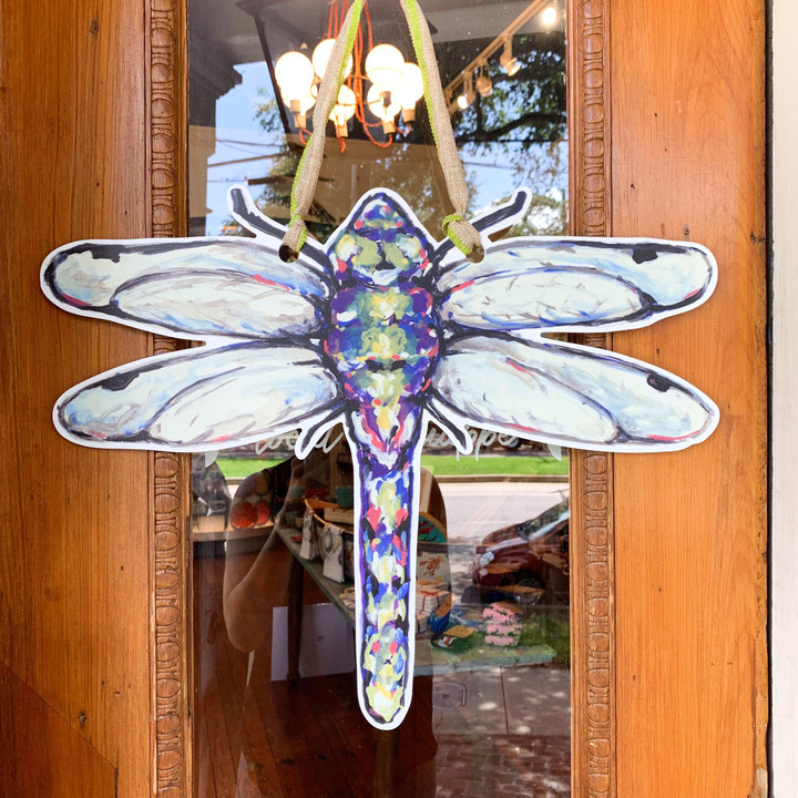 Dragonfly Spirit Animal Wooden Custom Door Sign Home Decor