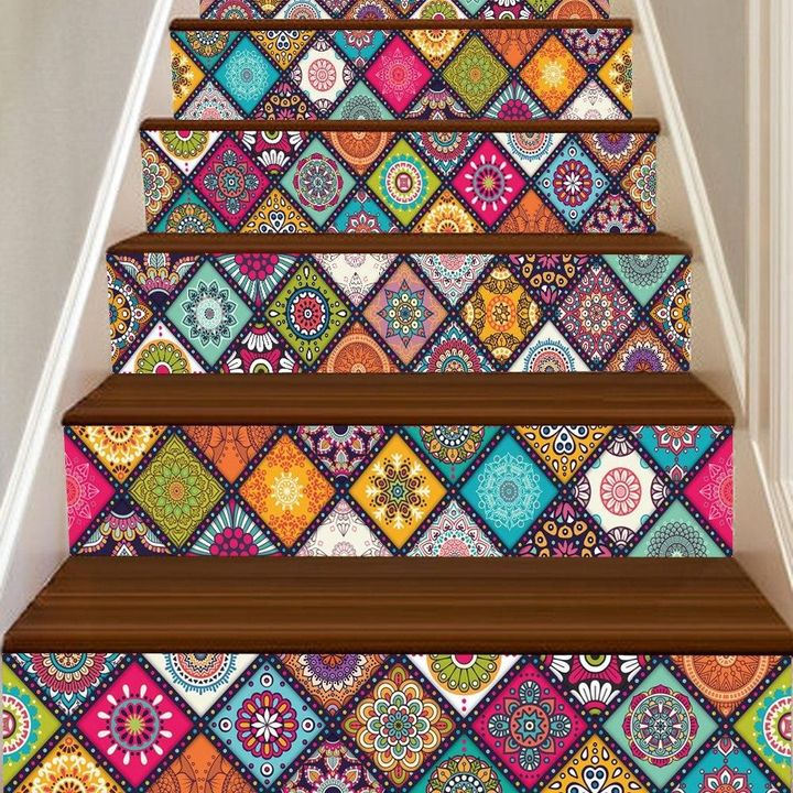 Brilliant Rhombus Stair Stickers Stair Decals Home Decor